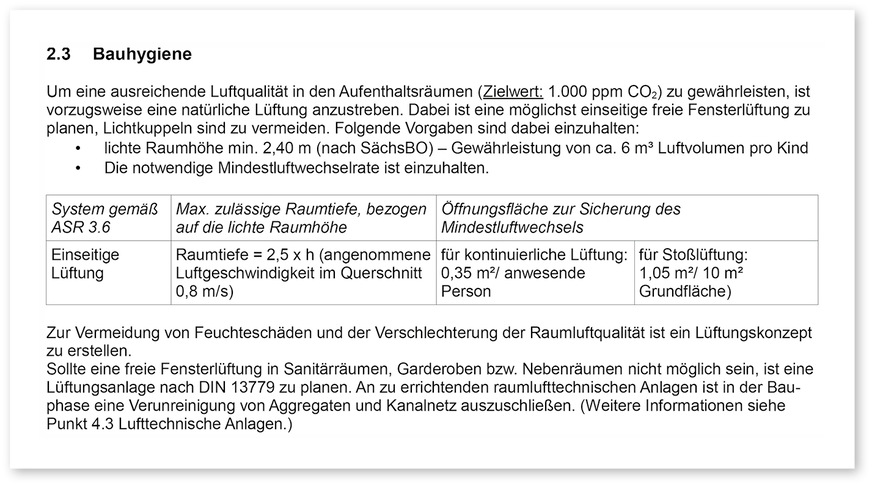 1 Vorgaben zu baulichen Standards für Objekte der Stadt Leipzig, Teil A: Kindertagesstätten