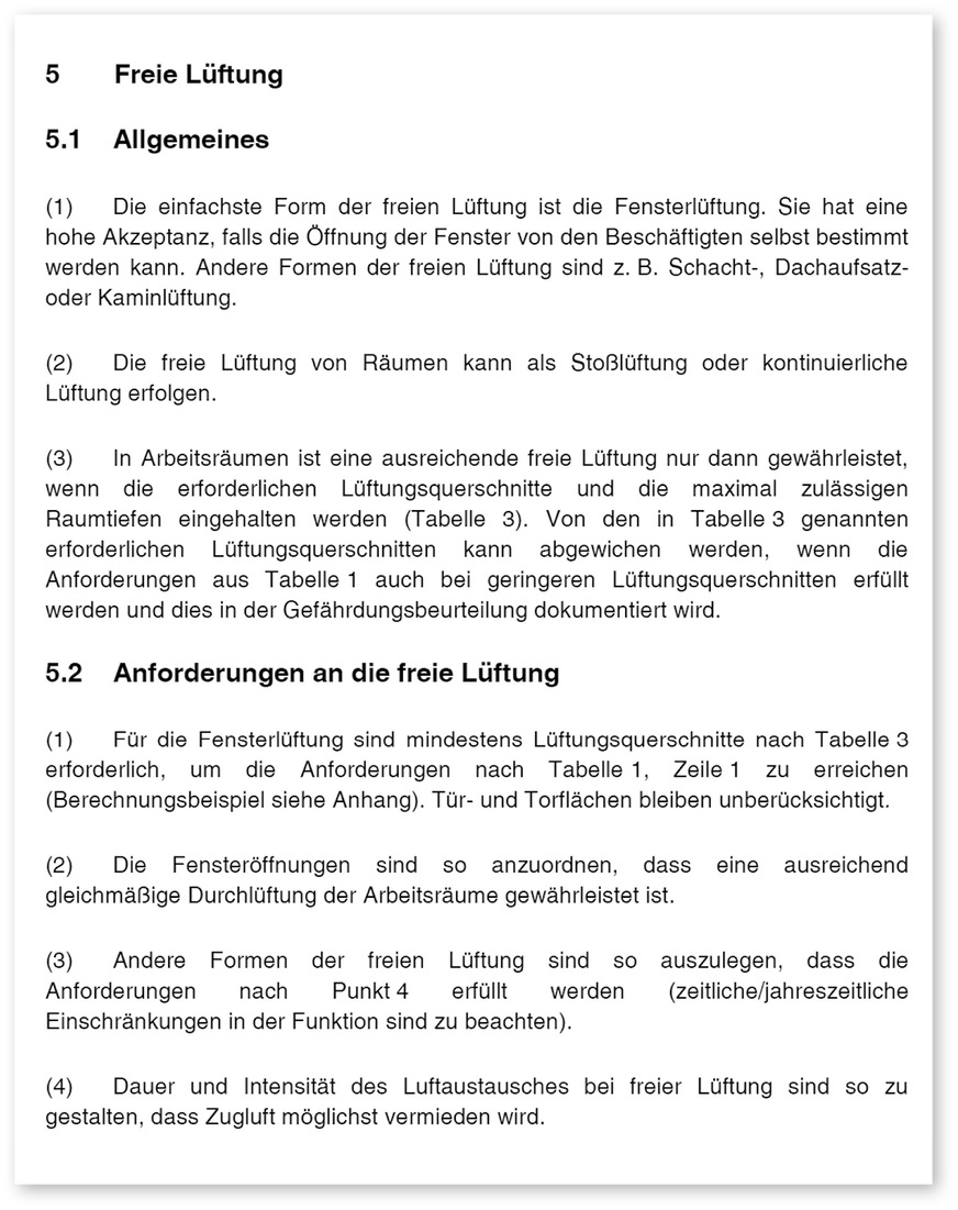 2 Arbeitsstättenrichtlinie 3A.6 „Lüftung“