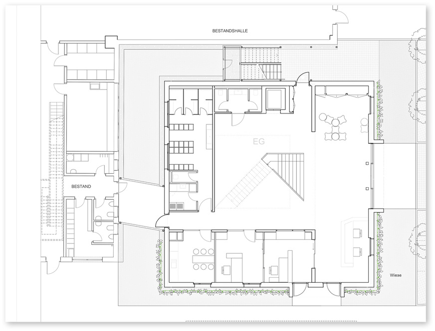 Der Grundriss ist nicht für die Ewigkeit geschaffen, er kann im Fall einer Umnutzung ohne großen Aufwand neu gestaltet werden.