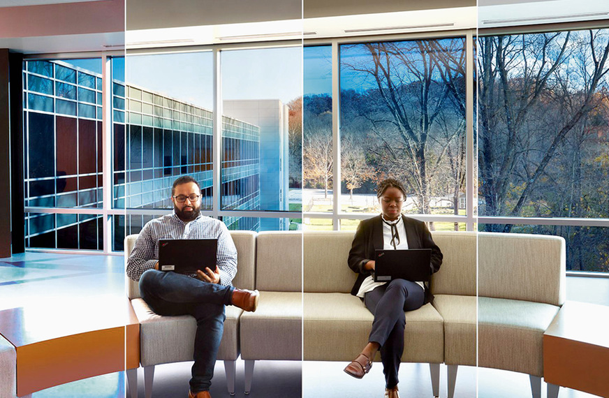 Schaltbare Gläser können ihre Transparenz entsprechend der Sonneneinstrahlung oder nutzergesteuert ändern.