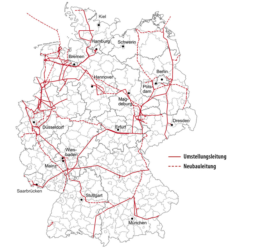 Wasserstoff-Kernnetz: Wird durch das Gasleitungsnetz künftig Wasserstoff fließen? Auch über diese Frage wird derzeit heftig diskutiert.