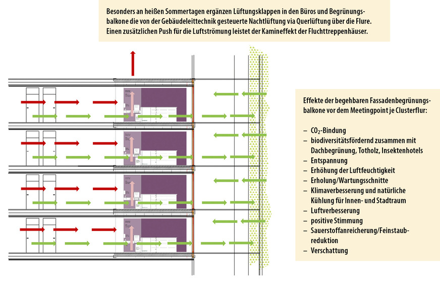 6 as ausgeklügelte Lüftungskonzept macht eine konventionelle Klimaanlage überflüssig.