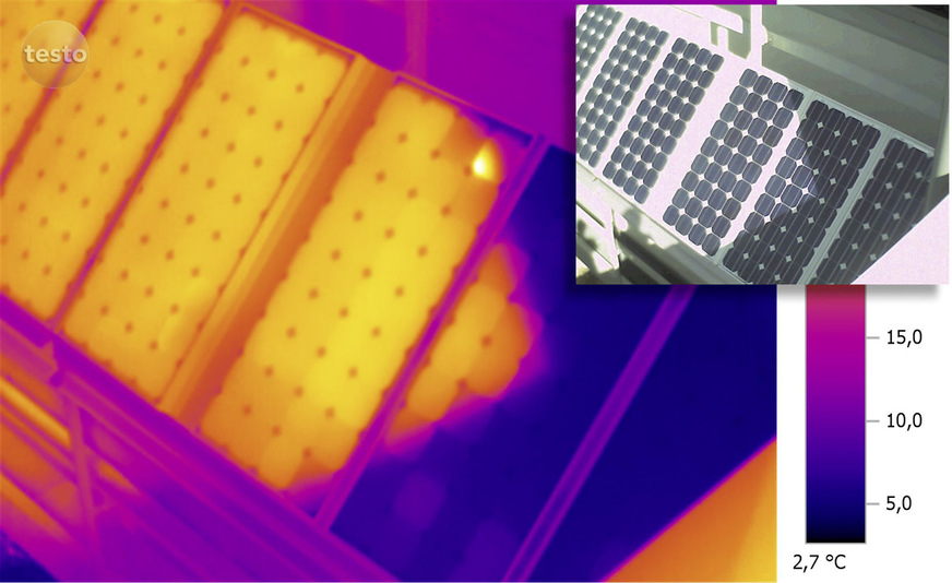 Schadenbeispiel 1: durch Verschattung verursachter Hotspot