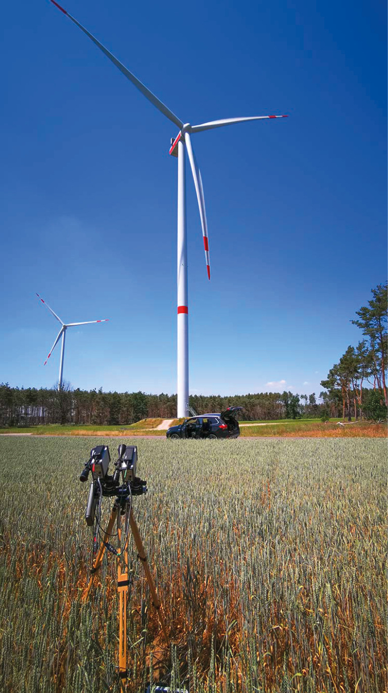 Laserkamera zur Messung von Blattunwuchten