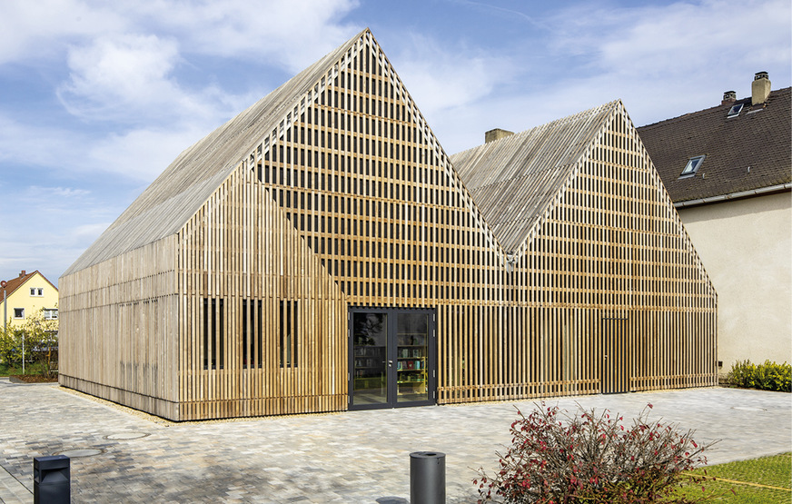 3 Gestalterisches Spiel mit Hausgiebeln – an der Rückseite der Bücherei besonders gut ablesbar