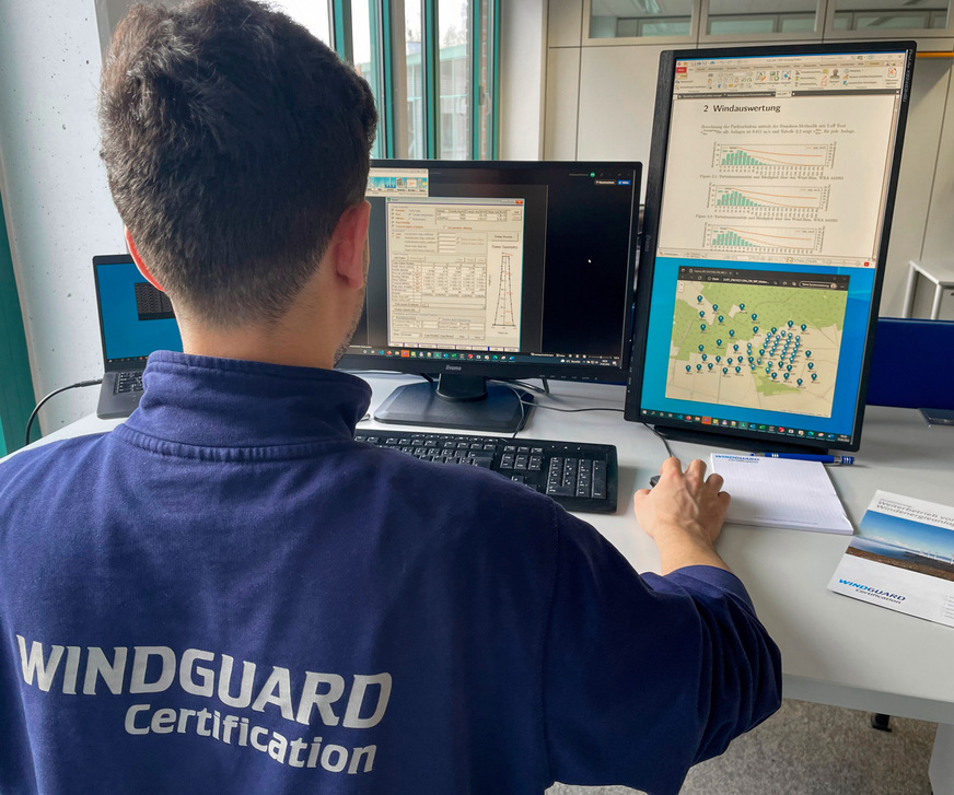 ... und die Berechnung von Windverhältnissen im Windpark.