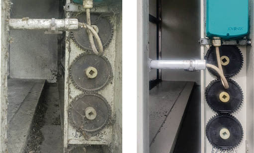 Der Unterschied ist augenscheinlich: Luftleitungssystem vor und nach einer Reinigung