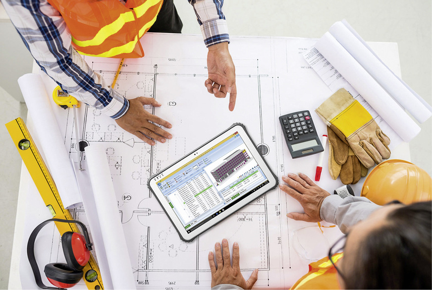 Mit Rugged-Tablets lassen sich digitale Informationen auf der Baustelle nutzen.