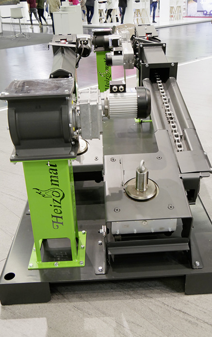 Kettenaustragung von Heizomat