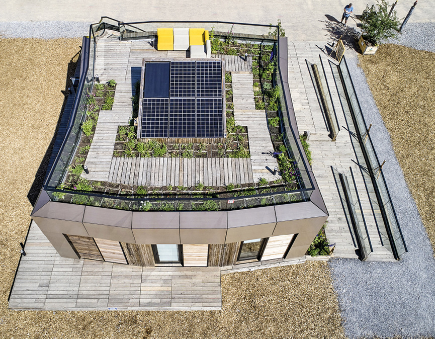 9 Ein begrüntes Gemeinschaftsdach fördert die biologische Vielfalt und das soziale Miteinander.