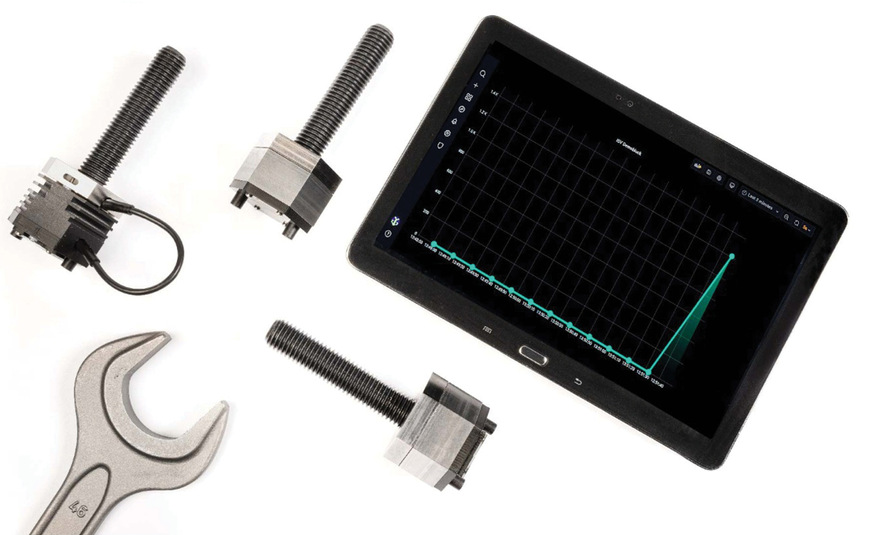 Q-Bo: Änderungen der Vorspannkraft werden an eine Cloud übermittelt.