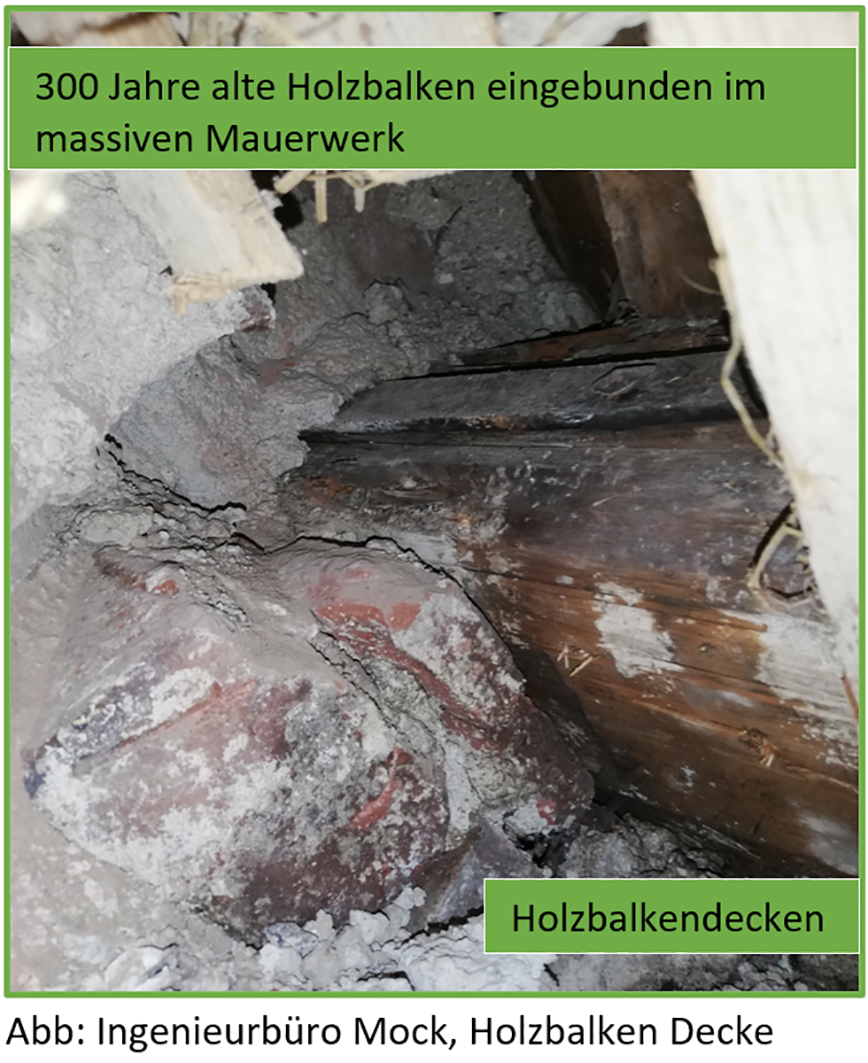 5 Altes Holz in der Baukonstruktion reagiert unter Umständen empfindlich auf Veränderungen der Feuchtigkeit.