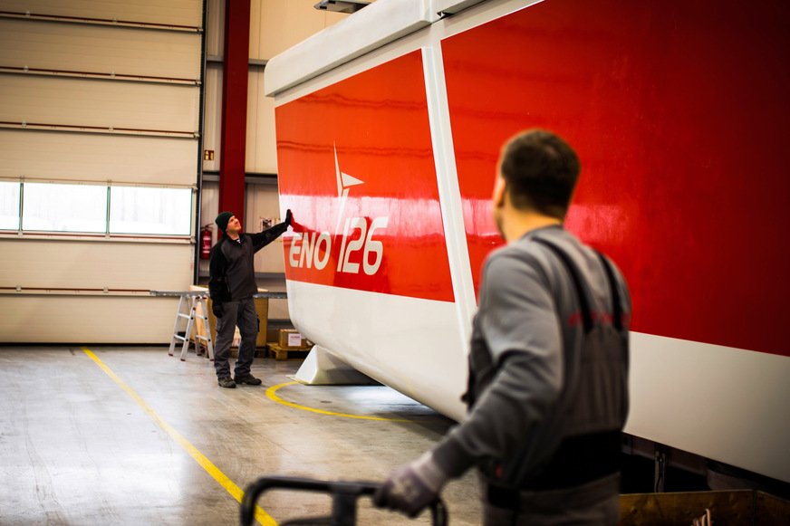 Gondelfertigung bei Eno Energy in Rostock