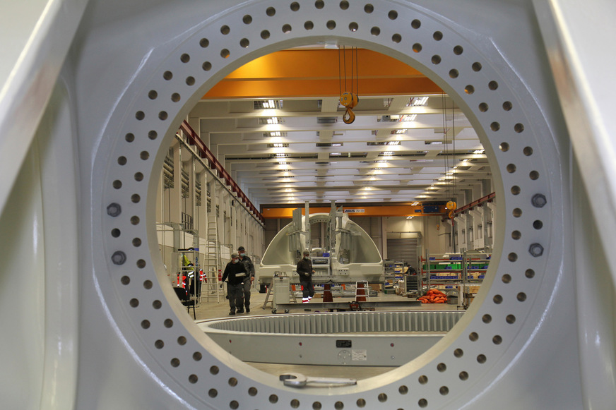 Gondelfertigung bei Enercon