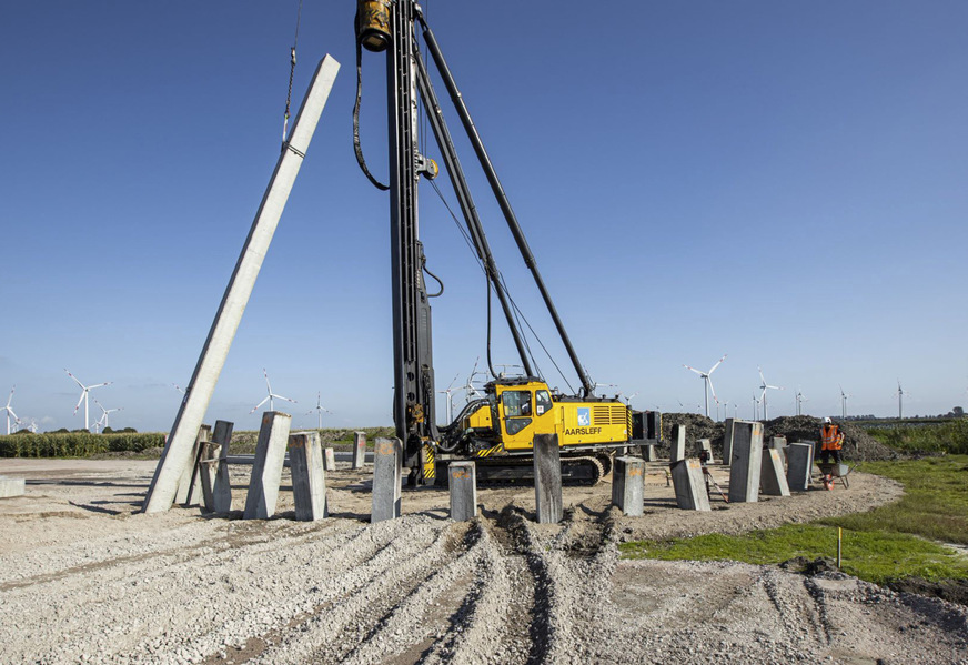 Pfahlgründung für Enercon-Anlagen E-115 im Projekt Kattrepel