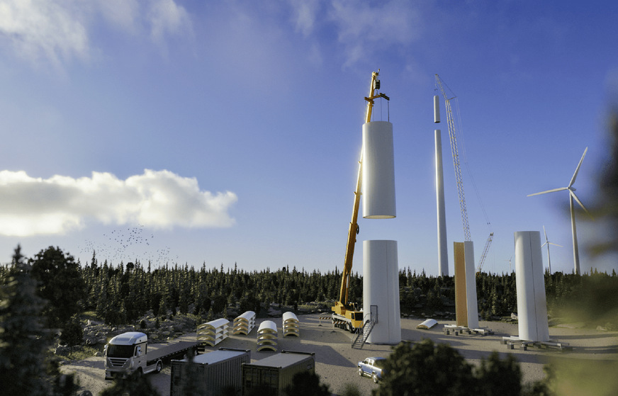 Im Unterschied zu Hasslacher setzt Modvion auf eine ­Vollholzlösung aus verklebten Modulen.