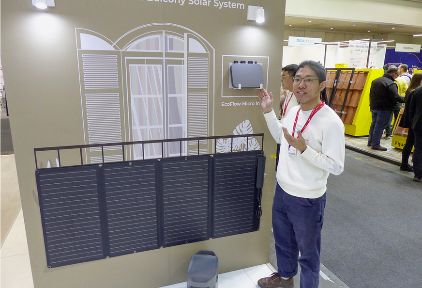 Ecoflow zeigt ein neues Balkonkraftwerk mit mobilem Strompuffer.