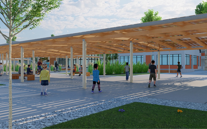 Wie bei solaren Carports wachsen die Montagesysteme der solaren Überdachung mit der verfügbaren Fläche.