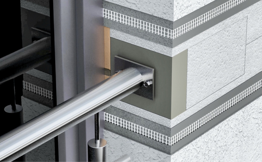 Mit speziellen Montagewinkeln lassen sich Geländer stabil und unsichtbar befestigen.