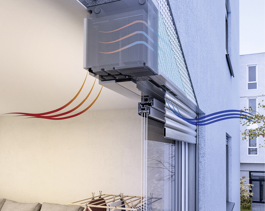 Das Airfox Plus-System lüftet unerkannt im Rollladenkasten.