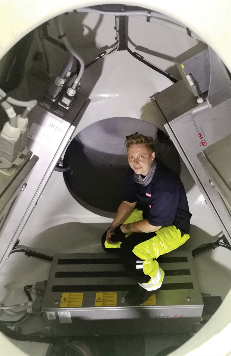 Klettern bis in den Rotor