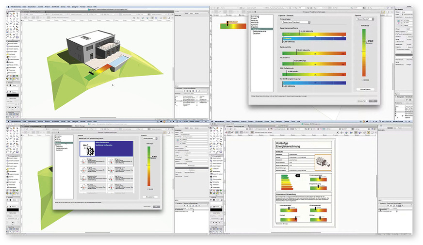 Wird das Gebäudemodell sukzessive durch energetisch relevante Informationen wie Klima- oder Bauteildaten ergänzt …