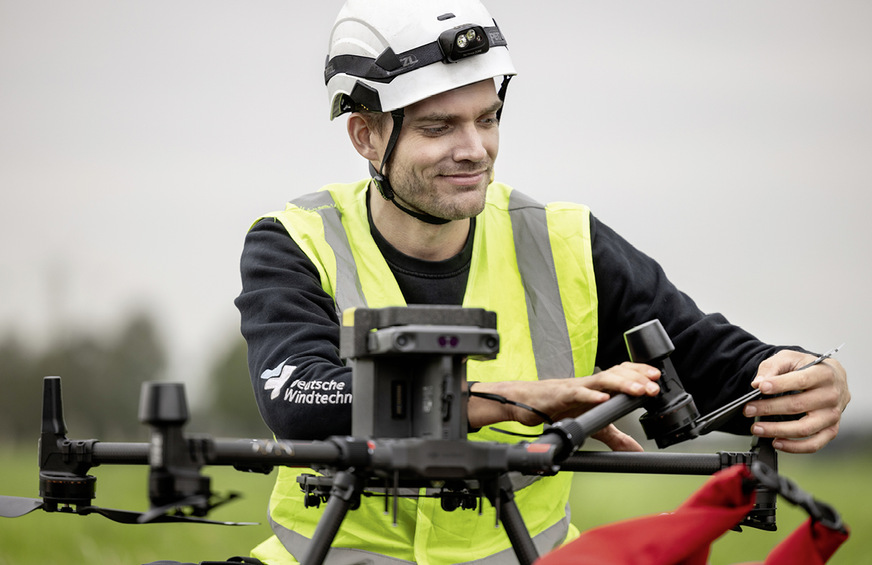 Arbeit ohne Drohnen erscheint in der Windkraft vielen inzwischen undenkbar.