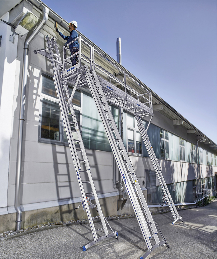 Das System erlaubt Arbeitshöhen bis acht Meter.