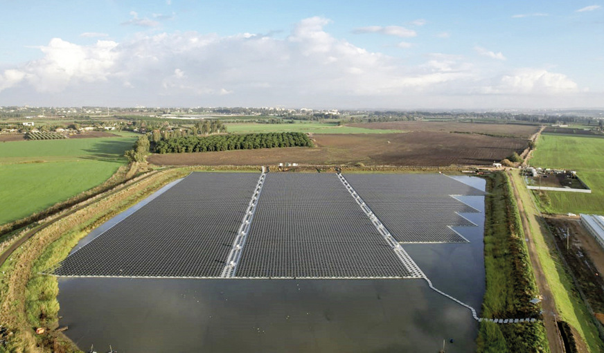 Diese schwimmende Anlage hat eine Leistung von 4,8 Megawatt. Sie befindet sich in der Nähe von Gan Ha Shomron in Israel.