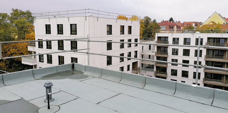 Auf dem Flachdach wurde volle Bewegungsfreiheit ermöglicht.