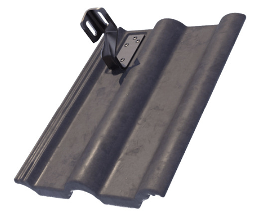 Der Blechersatzziegel Mammut Form S+ kann die bisherigen Dachhaken bei der Installation des Topfix von IBC Solar ersetzen.