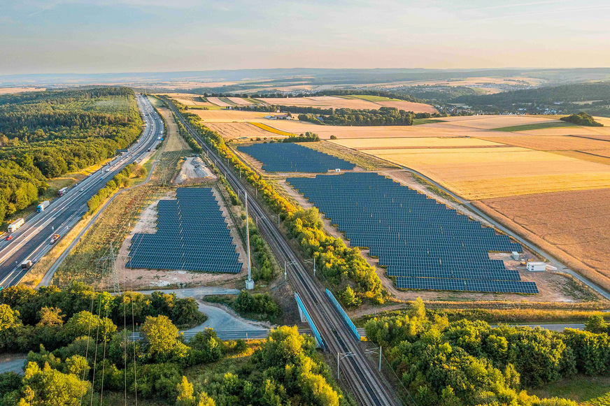 Solarpark der EnBW im hessischen Bad Camberg.
