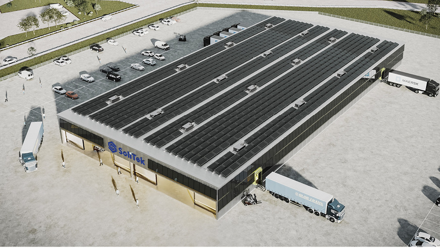 Das neue Modulwerk von Solitek in Italien als Entwurf.