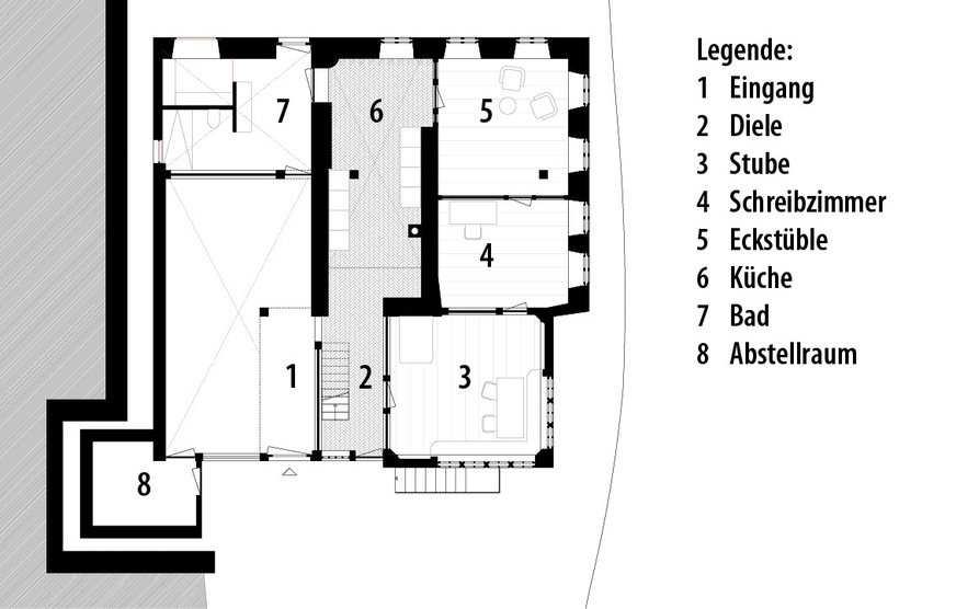 5 Grundriss Erdgeschoss, M 1:300