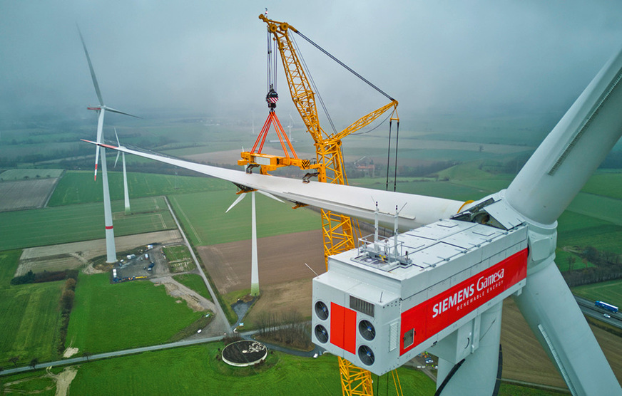 SL-Naturenergie-Windpark Werl: Zwei SG 6.6-170 von Siemens Gamesa ersetzen fünf Altanlagen.