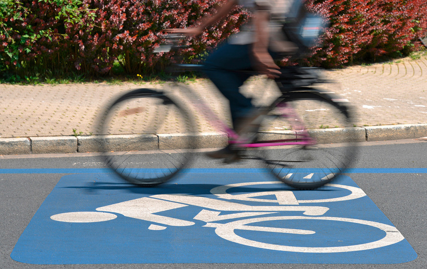 In Göttingen finden Radfahrer gut gekennzeichnete Radschnellwege vor.