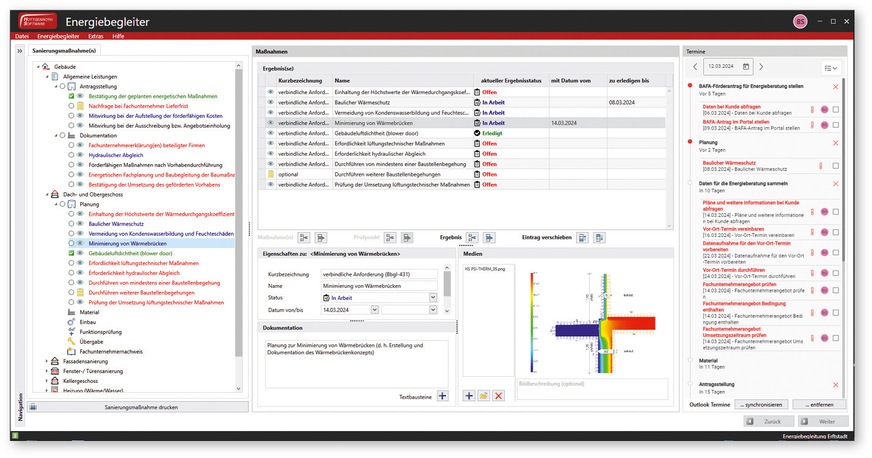 Hottgenroth stellte eine Reihe neuer Programme vor – darunter auch der Energiebegleiter für die ­Bearbeitung und Verwaltung von Projekten.