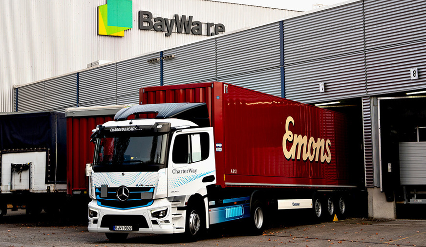 Elektrische Trucks der Spedition Emons bewältigen die sogenannte letzte Meile zu den Kunden.