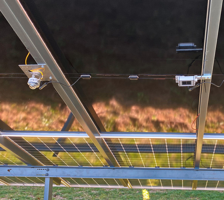 Strahlungssensoren auf der Modulrückseite.