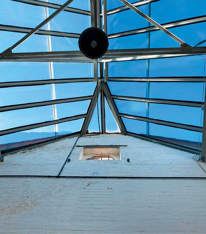 Die filigrane Struktur der früheren Stahl­konstruktion sollte erhalten bleiben.