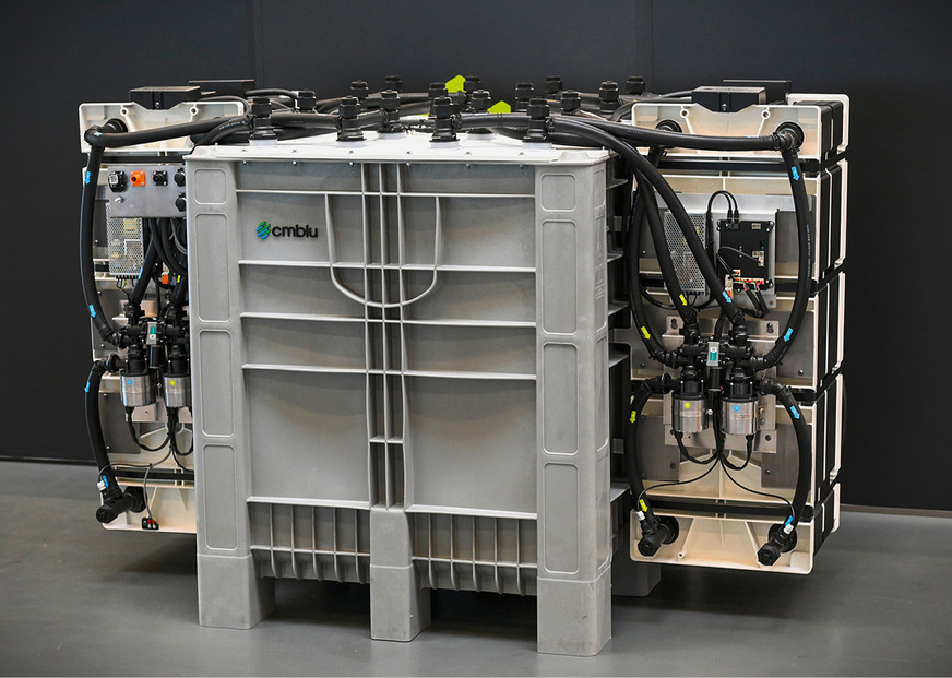 Die Organic Solid Flow Battery von CM Blu Energy vereint Flow-Technik und Festkörperbatterien.
