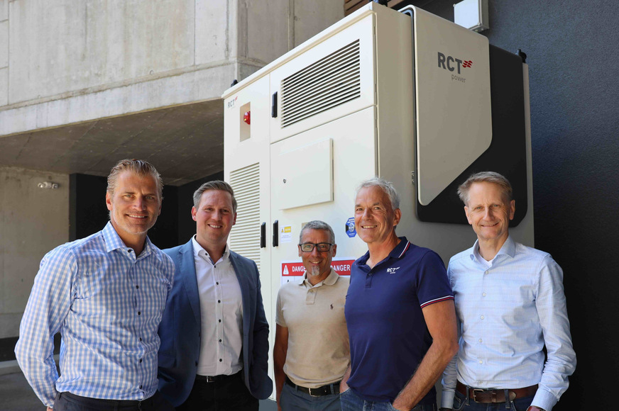 v. Links: Philipp Turinsky (RCT), BGK-Geschäftsführer Julian Meser, Roland Lohr (Betriebsleiter Schwaketenbad), Thomas Hauser und Eric Rüland, beide RCT.