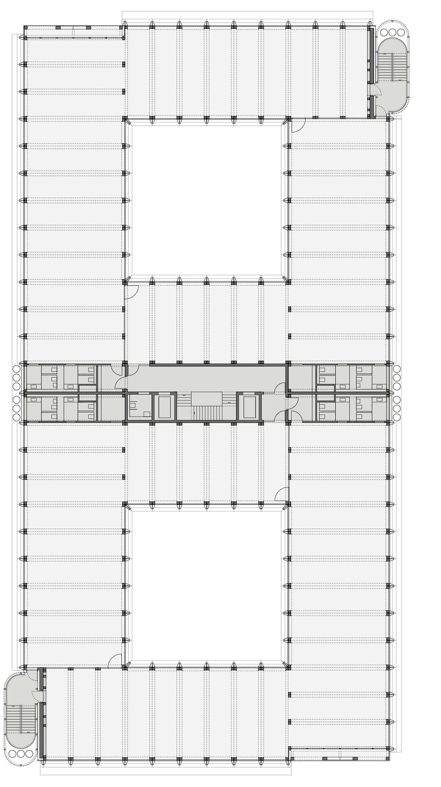 3 Grundriss Regelgeschoss, M 1:500