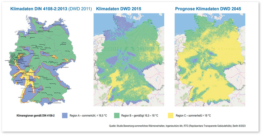 2 Die Prognosen des DWD für das zukünftige Klima in Deutschland erfordern eine Anpassung der Klimaregionen gemäß DIN 4108-2.