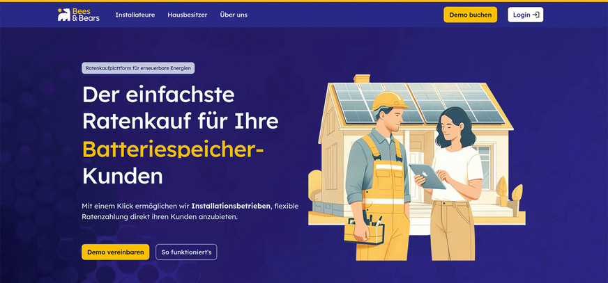 Die Abwicklung erfolgt innerhalb von Sekunden über das Webportal von Bees & Bears.