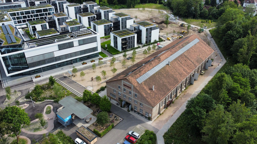 Die Ansicht der Fläche aus der Vogelperspektive.