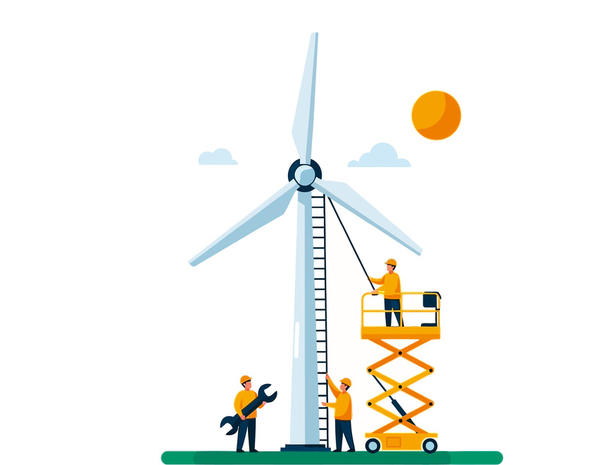 In der Windbranche werden unter anderem Servicetechniker und Monteure gebraucht.