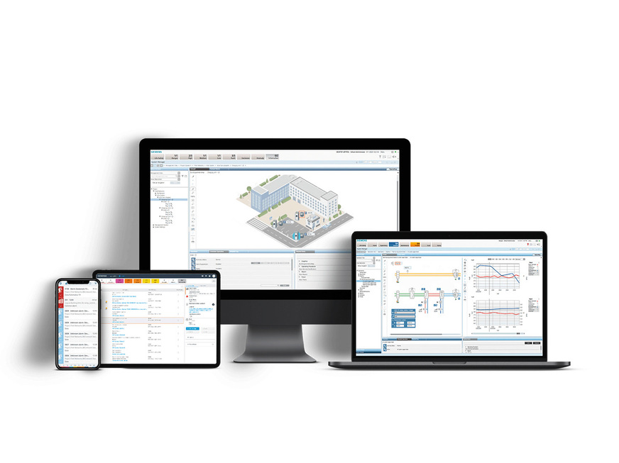 Mit der Software Desigo CC lassen sich alle technischen Systeme überwachen, steuern und optimieren.