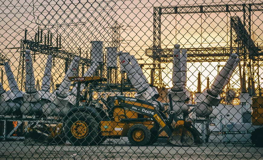 Bau eines Umspannwerks