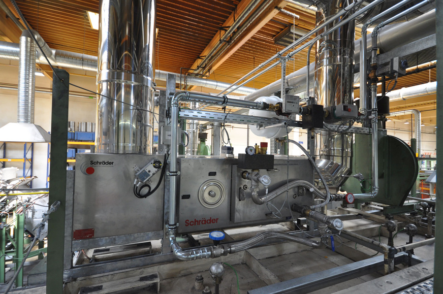 Die Abgaswärmetauscher von Schräder wurden bei der Firma Bulten auf Härteöfen montiert und in die Abgasstrecke eingebunden.